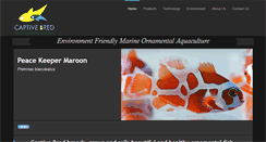 Desktop Screenshot of captivebred-marine.com